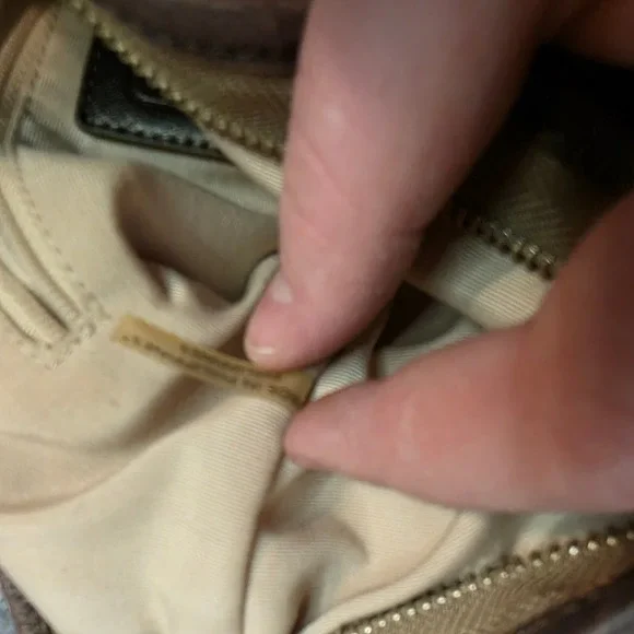 Coach Signature C Canvas Leather Trim Crossbody Shoulder Bag Brown Chain - Picture 12 of 12